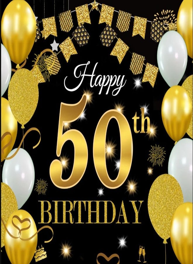 Theme My Party 50th Birthday Customised Backdrop I 50th Birthday Decoration For Him I 50 Years Birthday Backdrop - Image 2